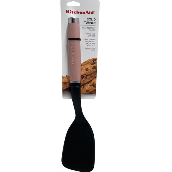 KitchenAid Pink Heat-Resistant Solid Turner With Comfortable Handle & Nonstick - Picture 1 of 5